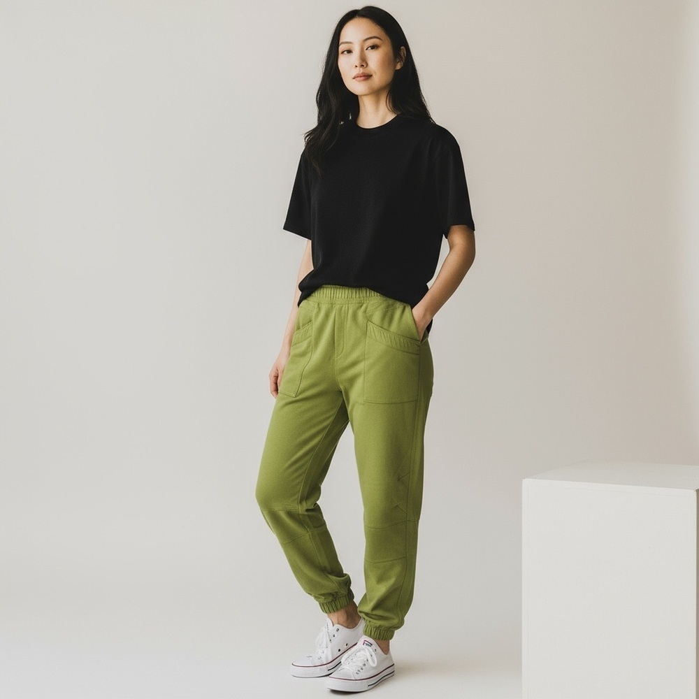 Anthropologie Saturday Sunday Green Jogger Sweatpants Sz Large